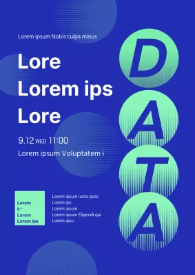 Een intern IT-programma promoten met een eenvoudig blauw en mint kleurenschema