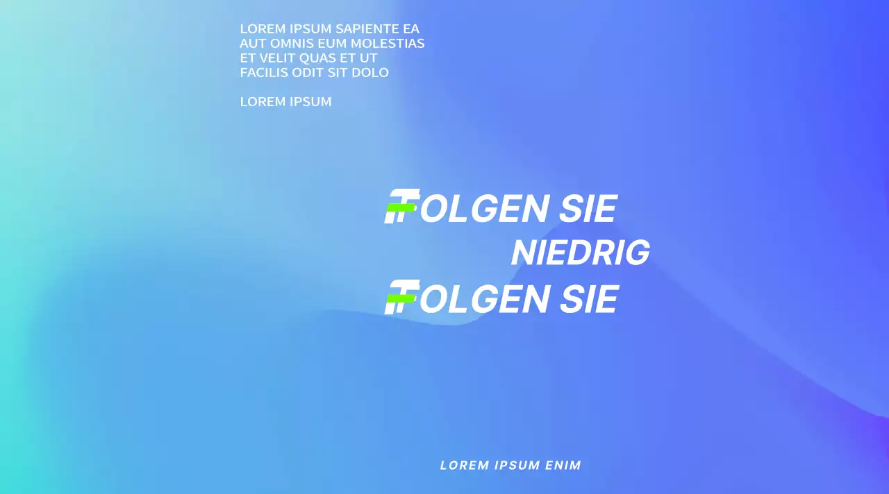 Starkes, ansprechendes Design mit hellblauen und blauen Farbverläufen