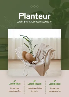 Thème d'intérieur botanique - design promotionnel avec des tons verts