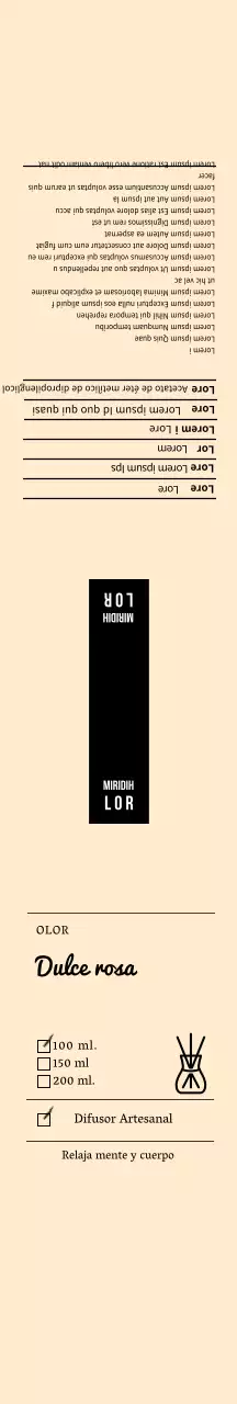 Set Difusor Simple Beige