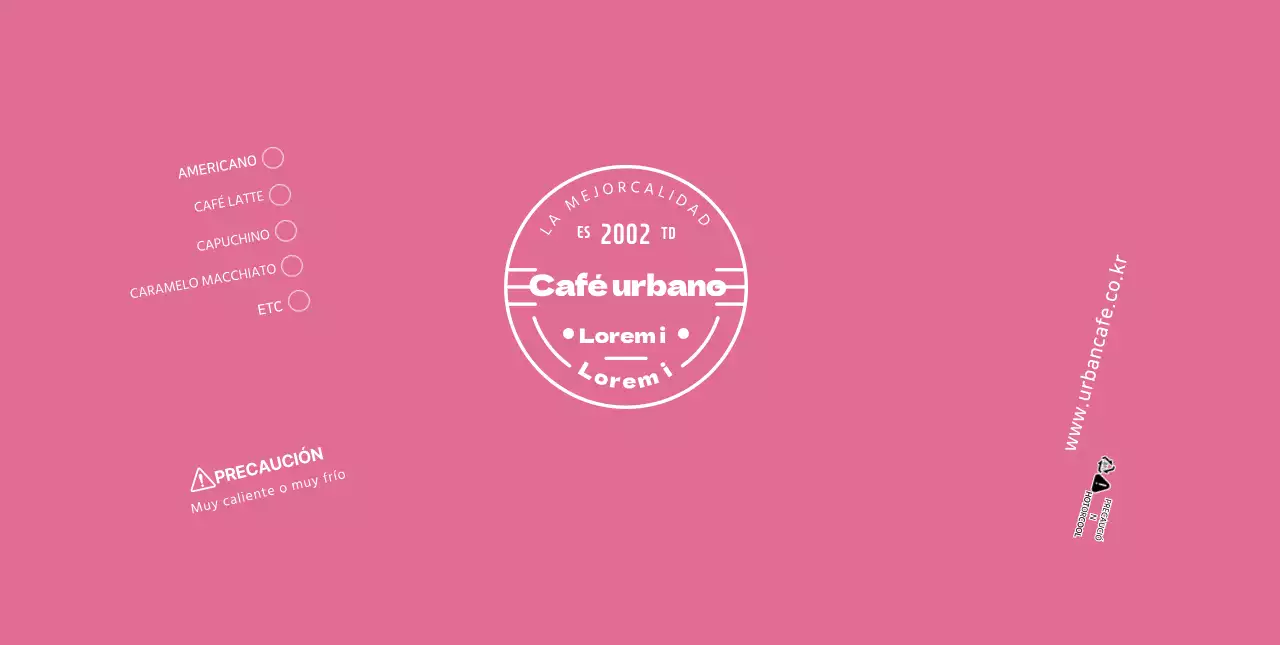 White Pink Neat Symbols Cafe