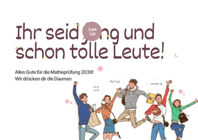 Wir wünschen der ganzen Schule den Jackpot