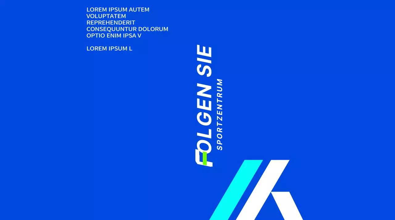 Starkes, ansprechendes Design mit hellblauen und blauen Farbverläufen