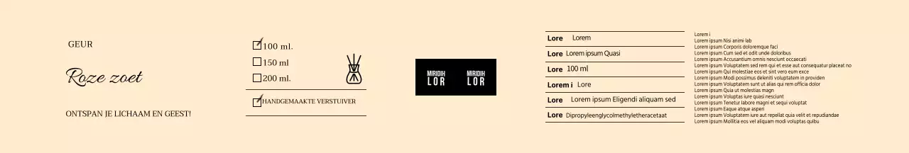 Beige eenvoudige verstuiver set