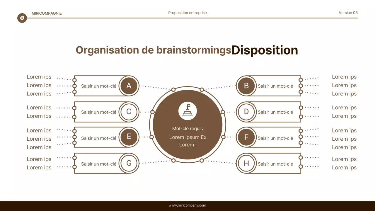 Rapport simple de mise en évidence du texte en marron et blanc