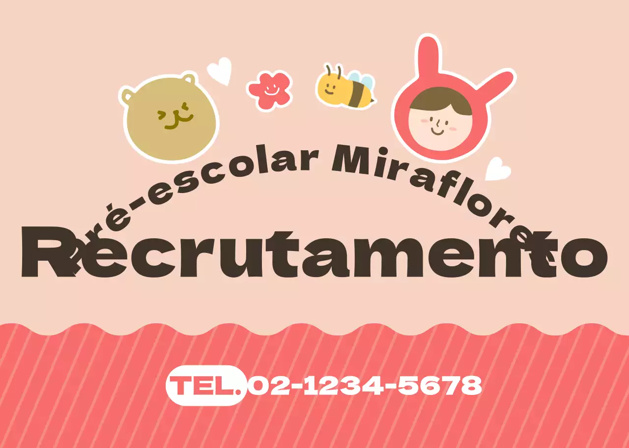 Recrutamento para o pré-escolar Íman para o jardim de infância