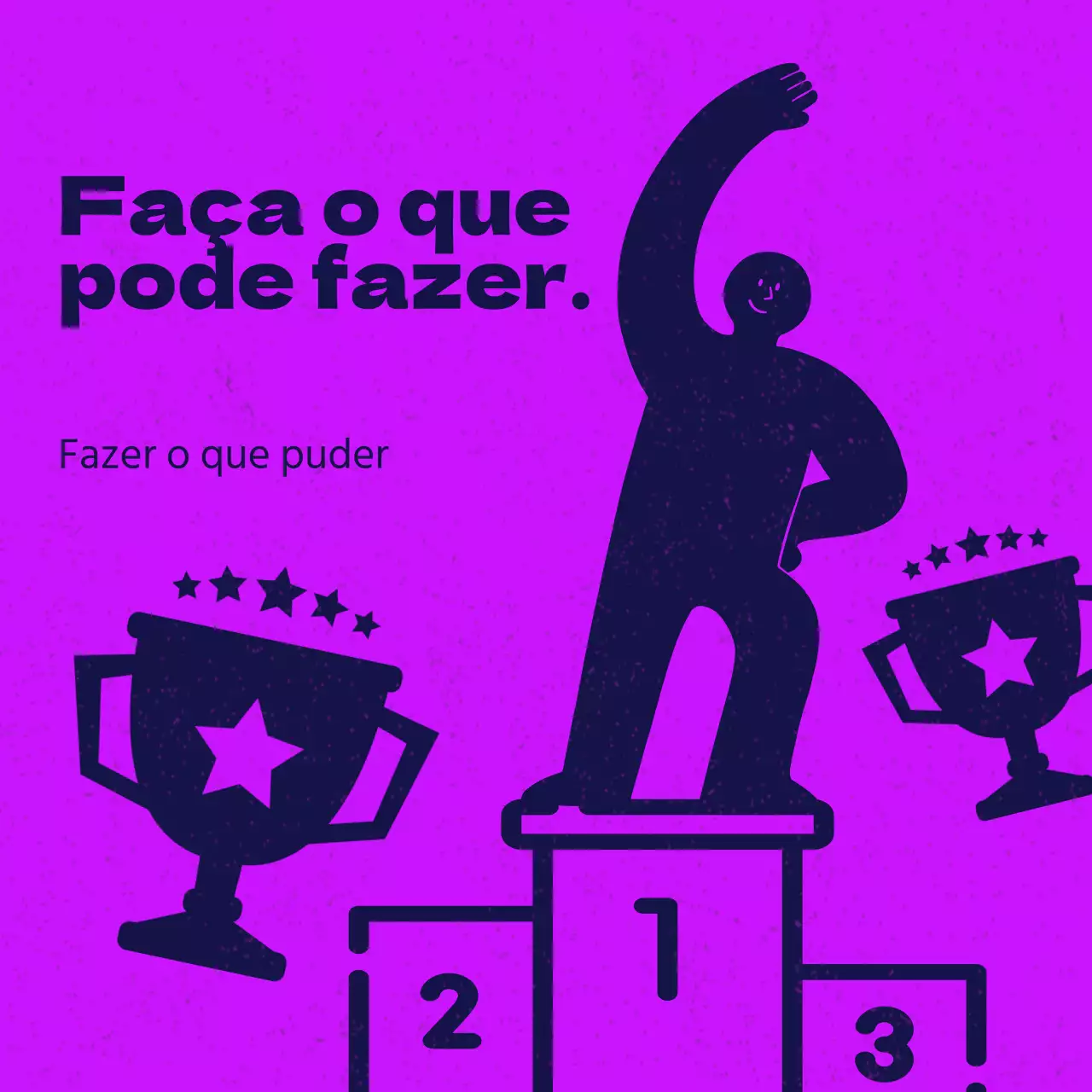 Citações de sucesso púrpura, simples e ilustradas.