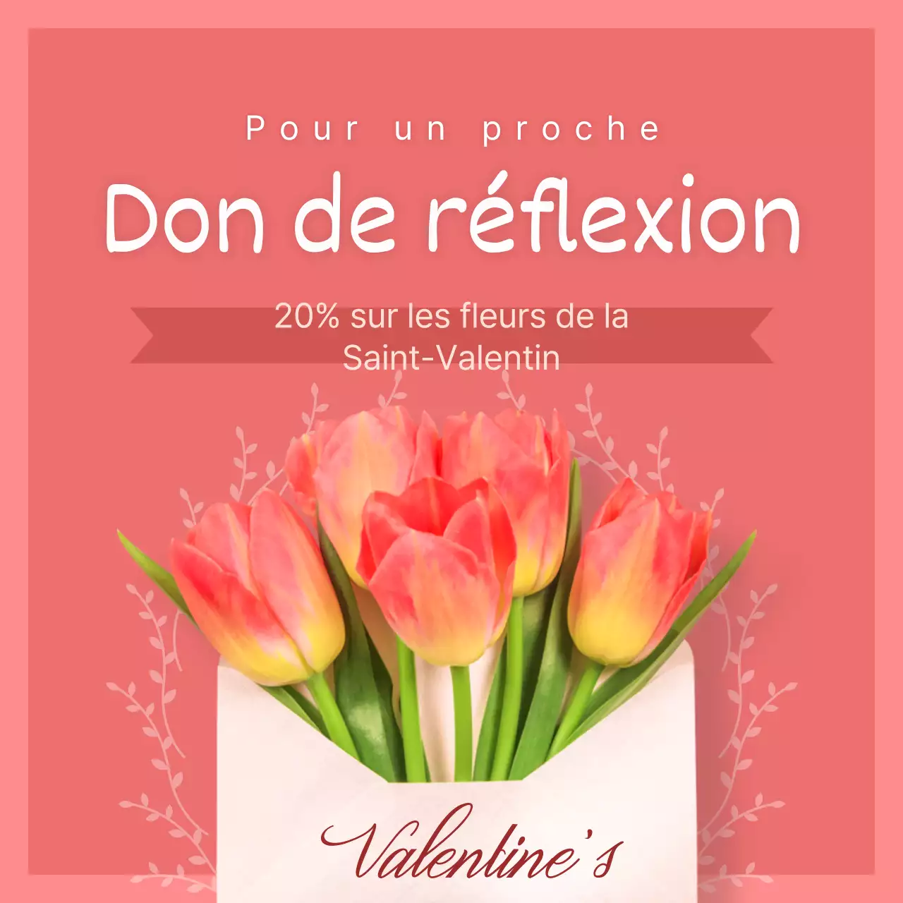 Promouvoir les fleurs roses de la Saint-Valentin