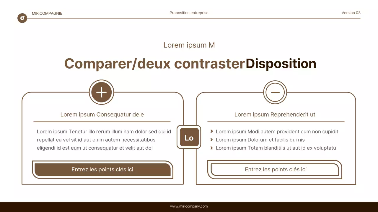 Rapport simple de mise en évidence du texte en marron et blanc