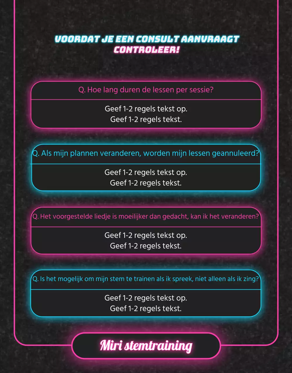 Roze en lichtblauw neon zangles