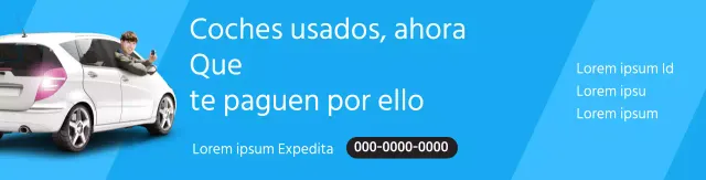Foto azul limpia para promocionar la venta de coches usados