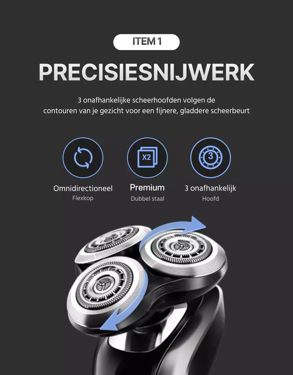 Promoot elektronica met een eenvoudig zwart en zilver concept