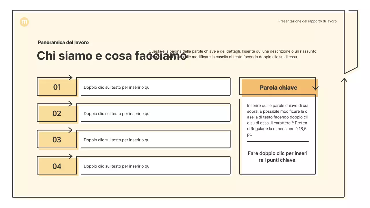 Forme puntiformi con frecce in giallo chiaro Kit di presentazione aziendale