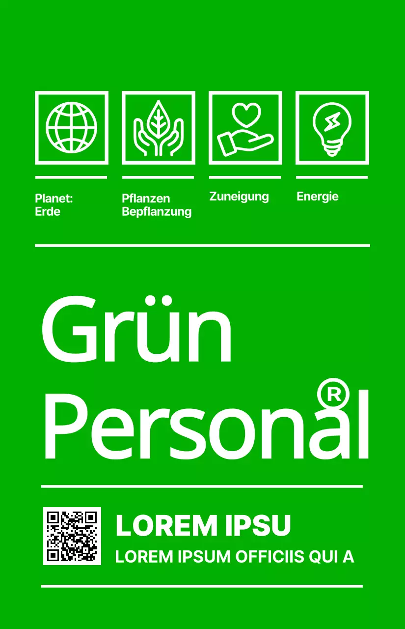 Die Mitarbeiter der Eco Green Life Veranstaltung mit dem Konzept eines lindgrünen und weißen Kurieraufklebers.