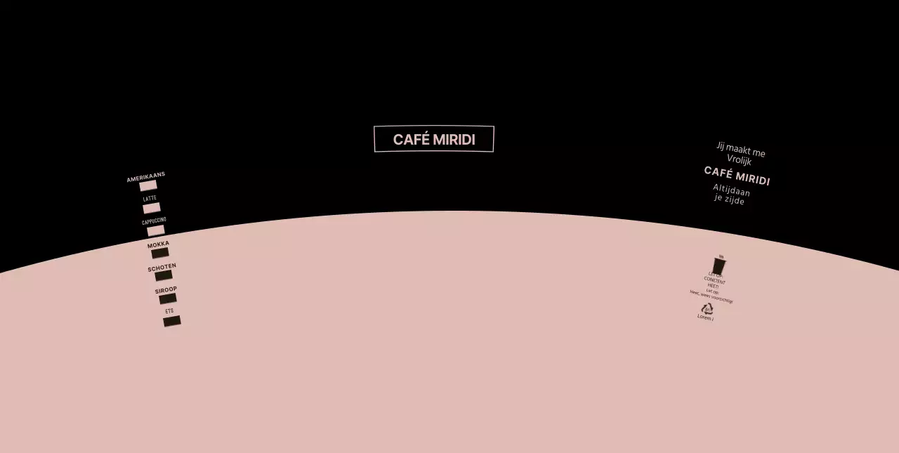 Zwart Roze Nette Symbolen Café