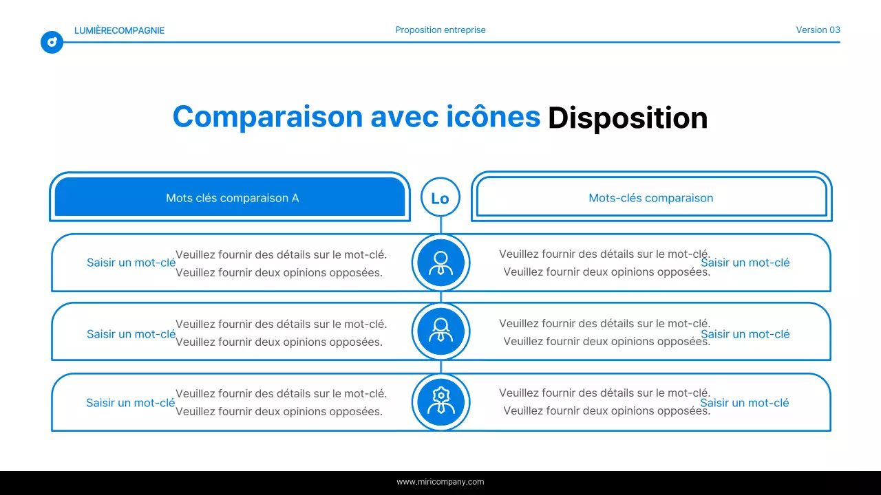 Rapport simple de surlignage de texte en bleu et blanc