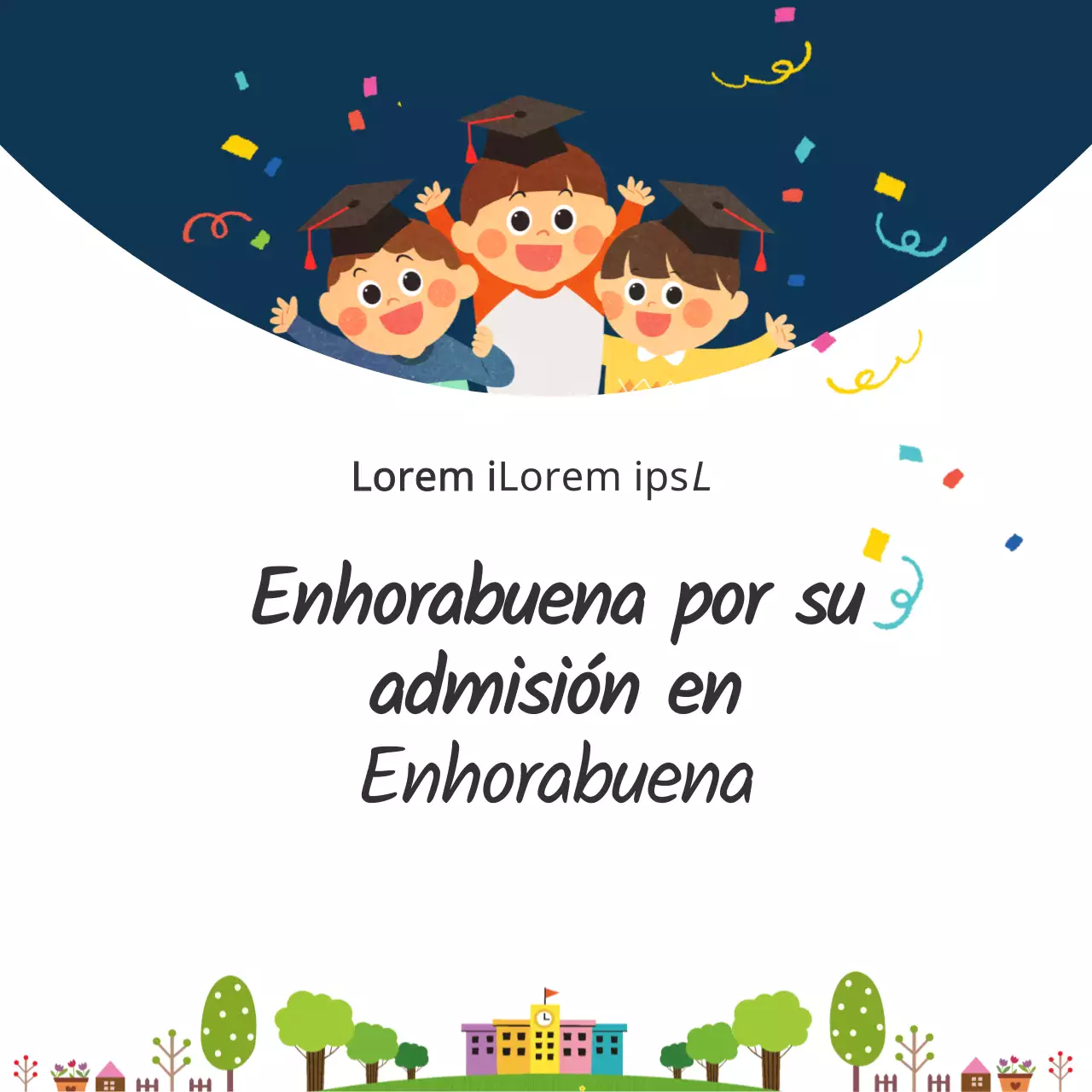 Una bonita celebración de la vuelta al cole en azul marino