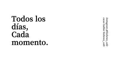 Para información y servicios de cafetería con un estilo de texto emocional