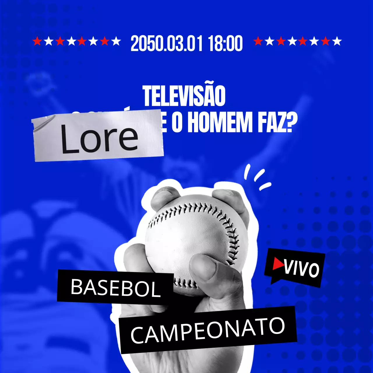 Promover o basebol ao vivo com um toque de azul