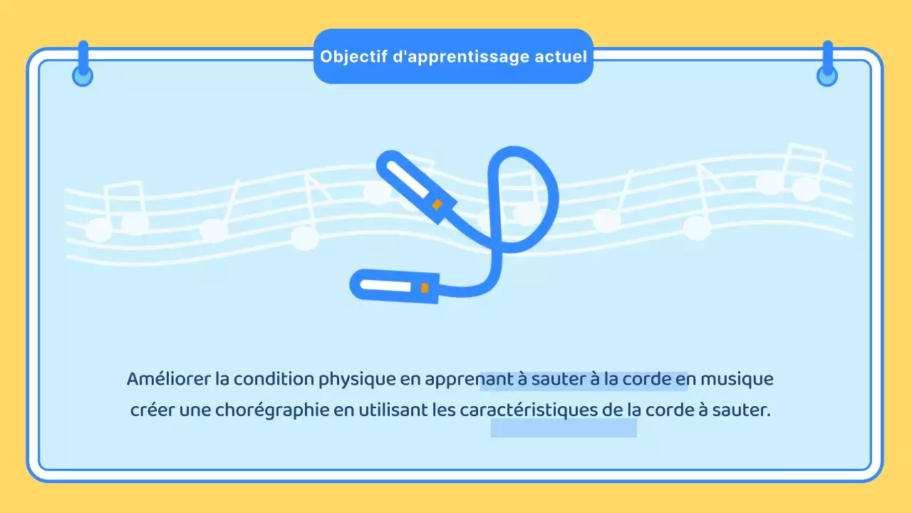 Jaune bleu illustration mignonne école éducation physique matériel de cours