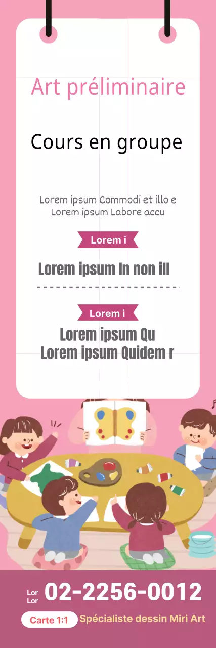 Illustration rose, promotion de l'école d'art