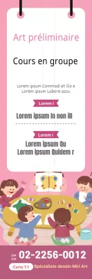 Illustration rose, promotion de l'école d'art