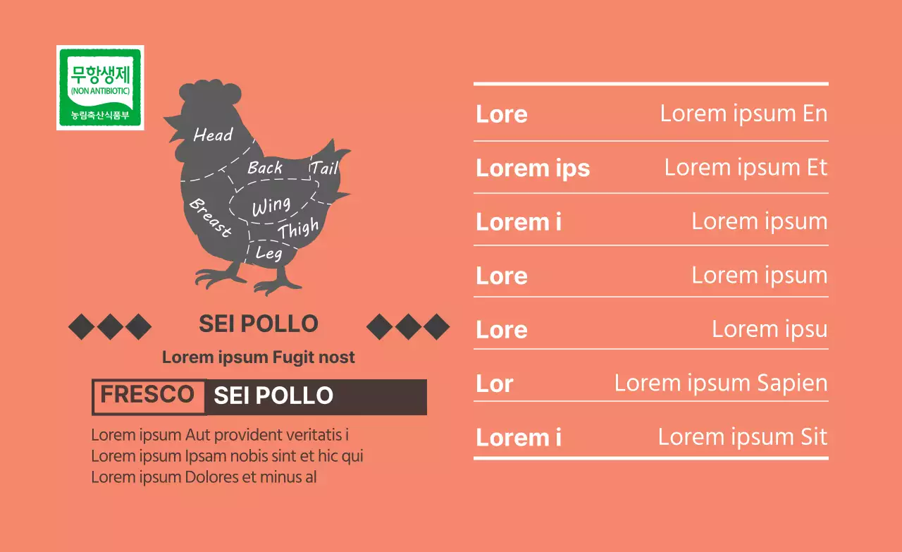 Etichette di carne a icona parziale multicolore