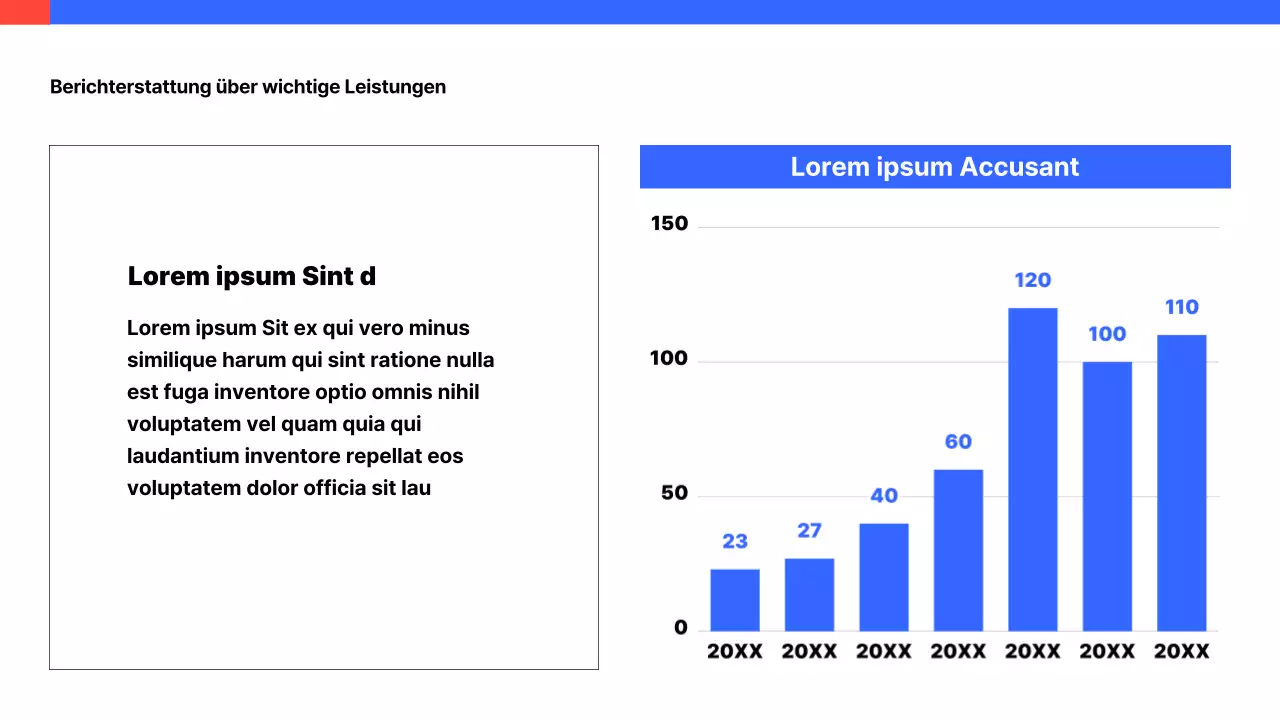Eine einfache weiß-blaue Scorecard