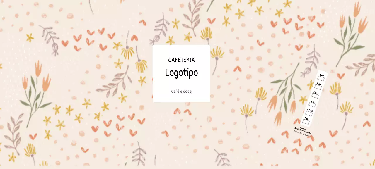 Padrão floral ilustrado bege