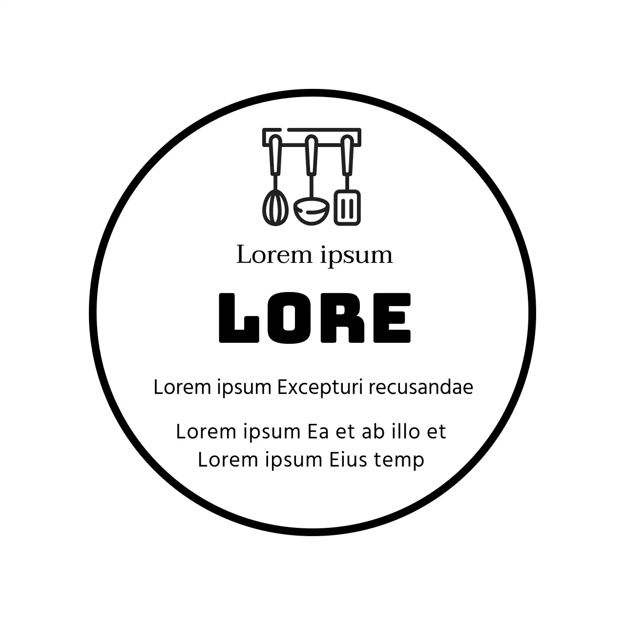 Witte illustratie eenvoudig restaurant bijgerecht label