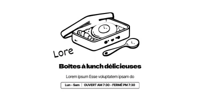 Logo sous la forme d'une boîte de bento illustrée pour les informations sur les boutiques de bento et le service clientèle.