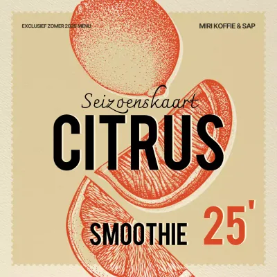 Introductie van seizoensgebonden fruitdrankjes in beige en rood