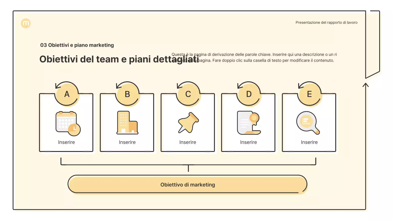 Forme puntiformi con frecce in giallo chiaro Kit di presentazione aziendale