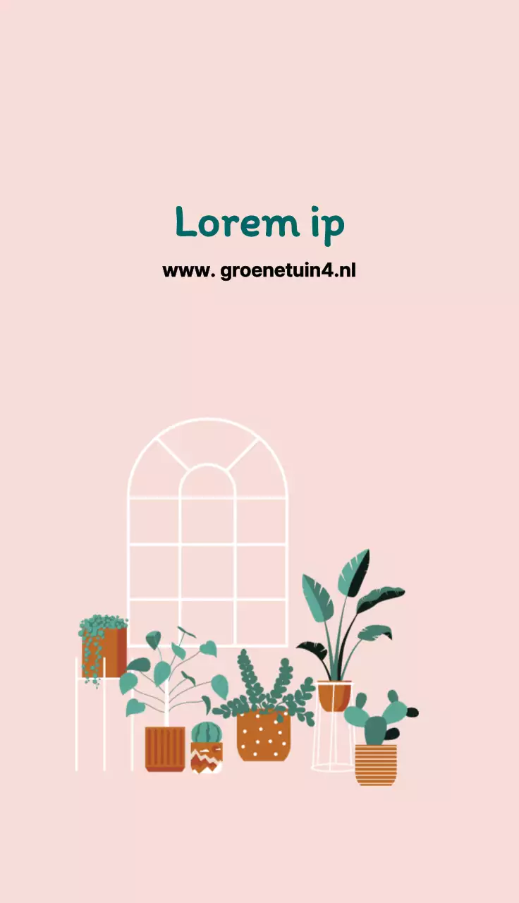 roze illustratie schoon interieur botanische tuin