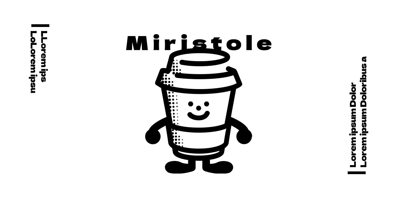Logótipo com estilo de ilustração de café, limpo e giro, para anúncios informativos e de serviços em Miri Sugar