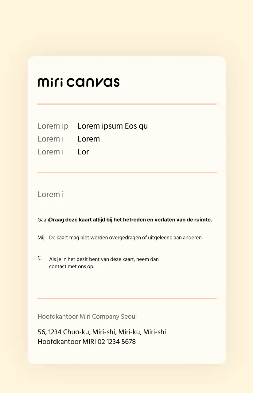 Schattige geometrische vormen in geel decoratief concept werknemerskaart profiel