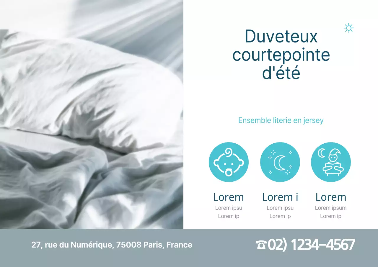 Vente de couettes d'été