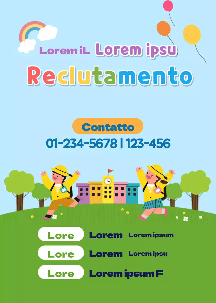 Azzurro verde simpatico reclutamento PR