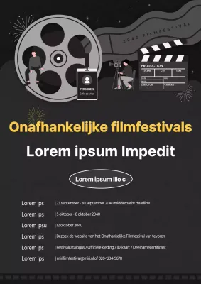 Zwart en geel, eenvoudig onafhankelijk filmfestival oproep tot inzendingen