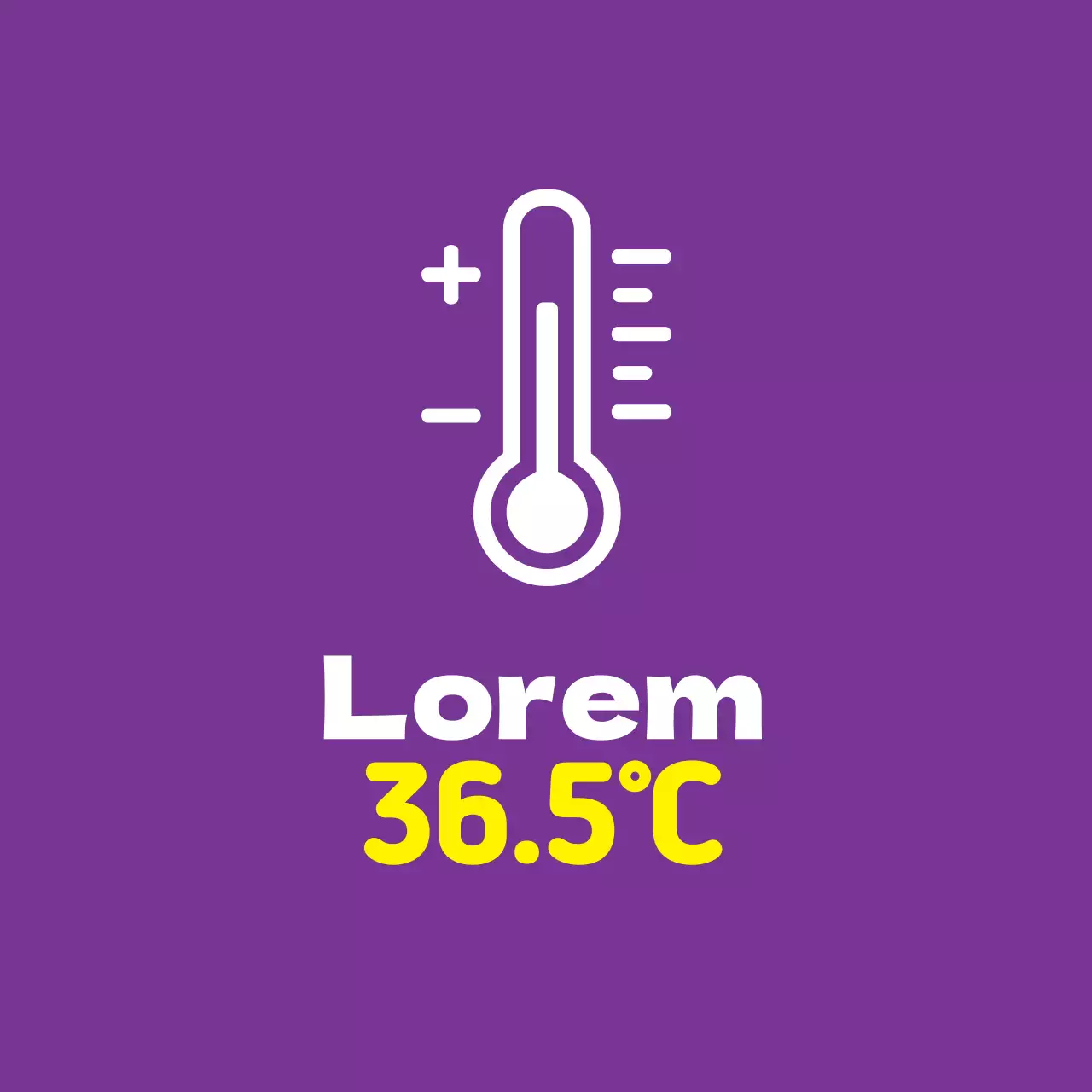 Illustration jaune violet Guide de température corona