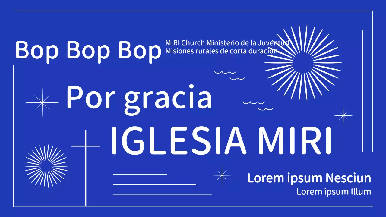 Una sencilla misión de verano con líneas azules y blancas