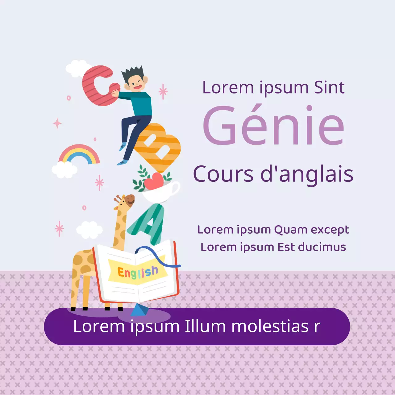 Bora Illustrated English Language School Education Promotion