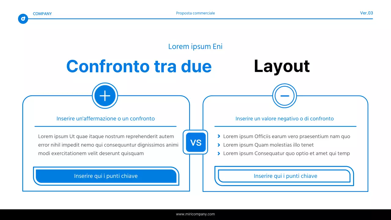 Semplice rapporto di evidenziazione del testo blu e bianco