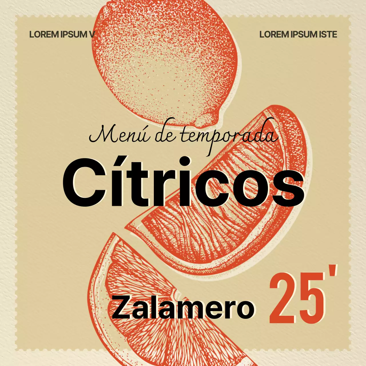 Presentamos bebidas de frutas de temporada en beige y rojo