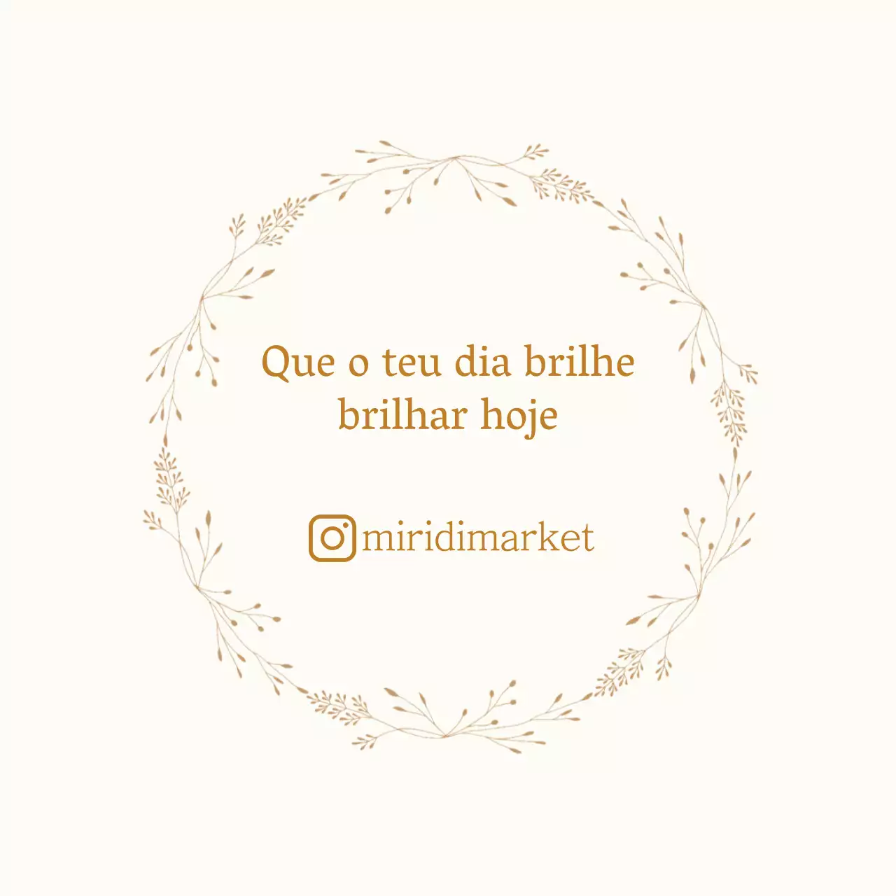Etiqueta com sentimento ilustrado bege marfim