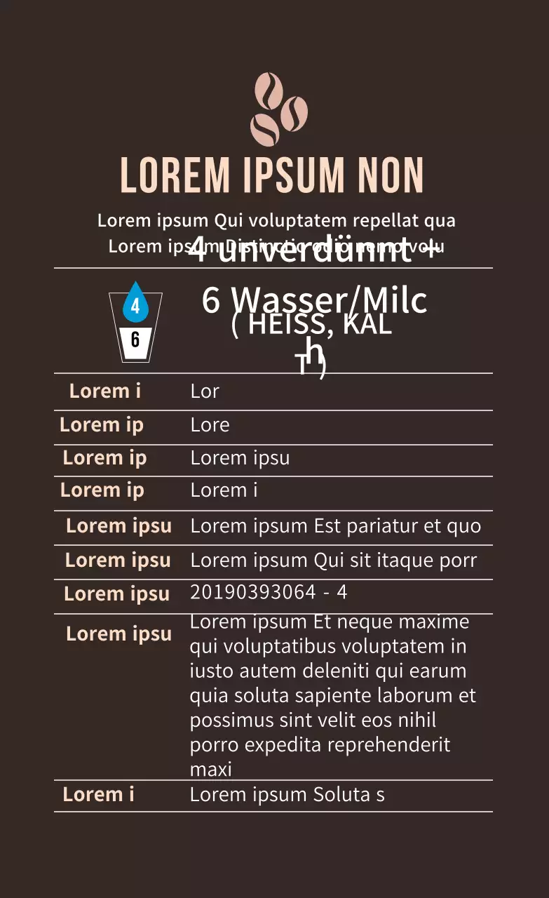 braun logo einfach lebensmittel kaffee detail etikett