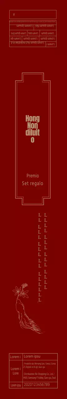 Concentrato di Ginseng Rosso Illustrato Rosso Lussuoso