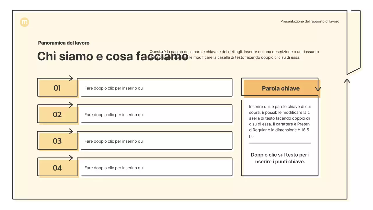 Forme puntiformi con frecce in giallo chiaro Kit di presentazione aziendale