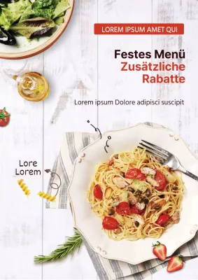 Pasta Salat Restaurant Webposter