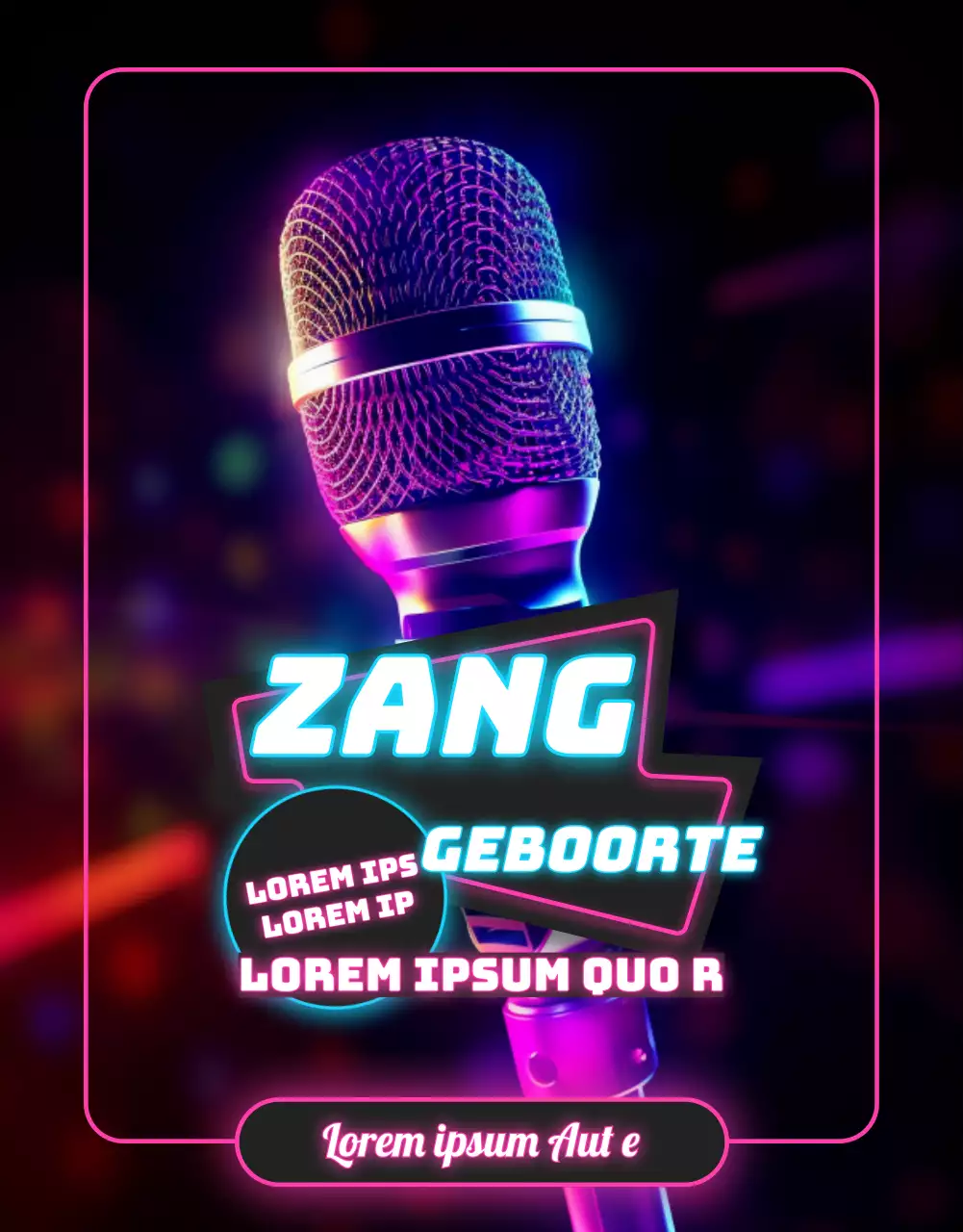 Roze en lichtblauw neon zangles